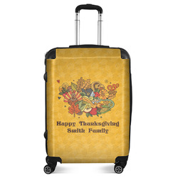 Happy Thanksgiving Suitcase - 24" Medium - Checked (Personalized)