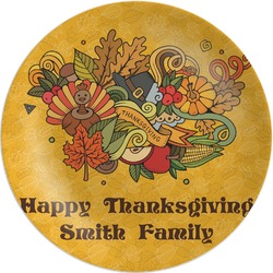 Happy Thanksgiving Melamine Plate (Personalized)