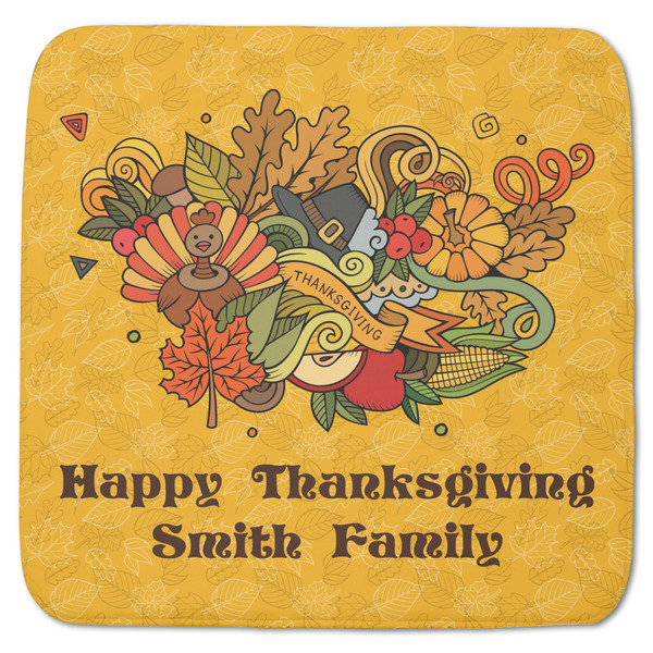 Custom Happy Thanksgiving Memory Foam Bath Mat - 48"x48" (Personalized)