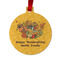 Happy Thanksgiving Metal Ball Ornament - Front
