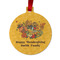 Happy Thanksgiving Metal Ball Ornament - Double Sided w/ Name or Text