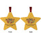 Happy Thanksgiving Metal Star Ornament - Front and Back