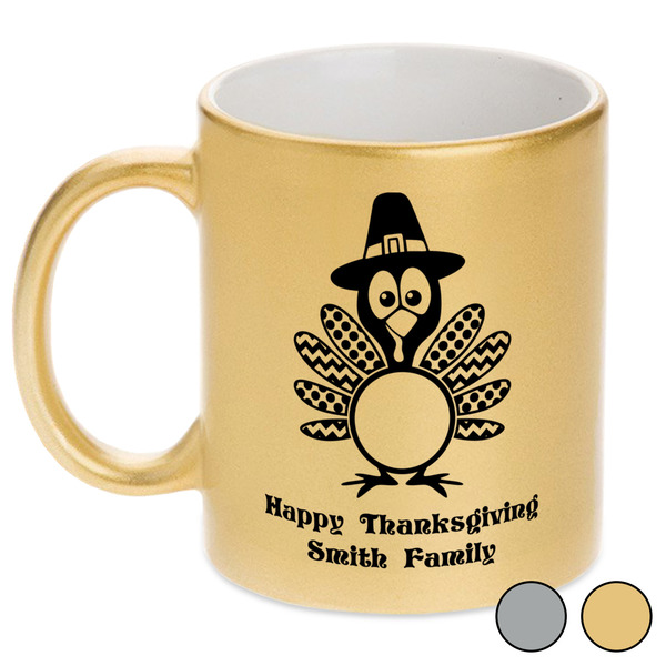 Happy Thanksgiving Metallic Mugs