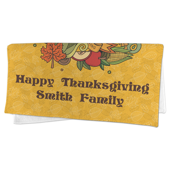 Happy Thanksgiving Microfiber Dish Rag - FOLDED (half)
