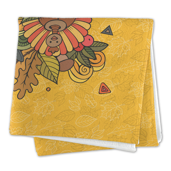 Happy Thanksgiving Microfiber Dish Rag - FOLDED (square)