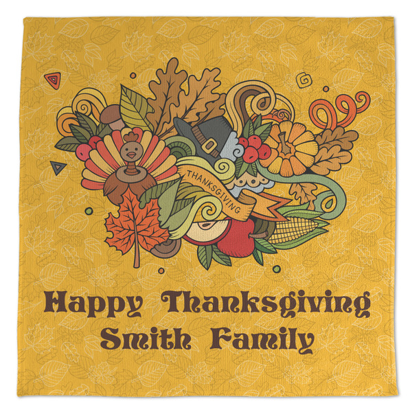 Custom Happy Thanksgiving Microfiber Dish Towel (Personalized)