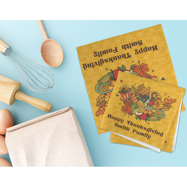 Happy Thanksgiving Microfiber Dish Rag - LIFESTYLE