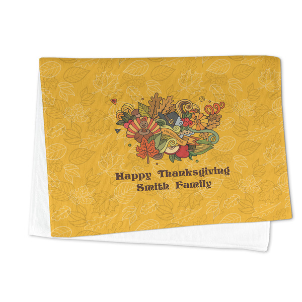 Happy Thanksgiving Microfiber Dish Towel - FOLDED HALF