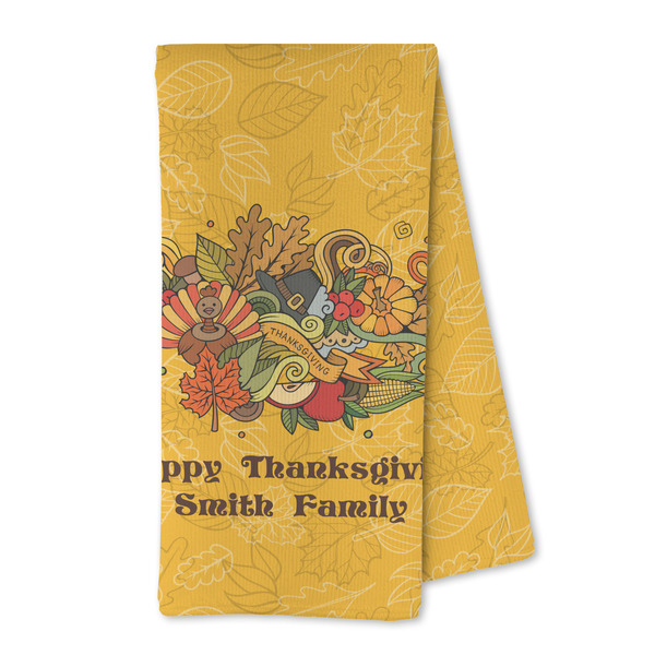 Custom Happy Thanksgiving Kitchen Towel - Microfiber (Personalized)