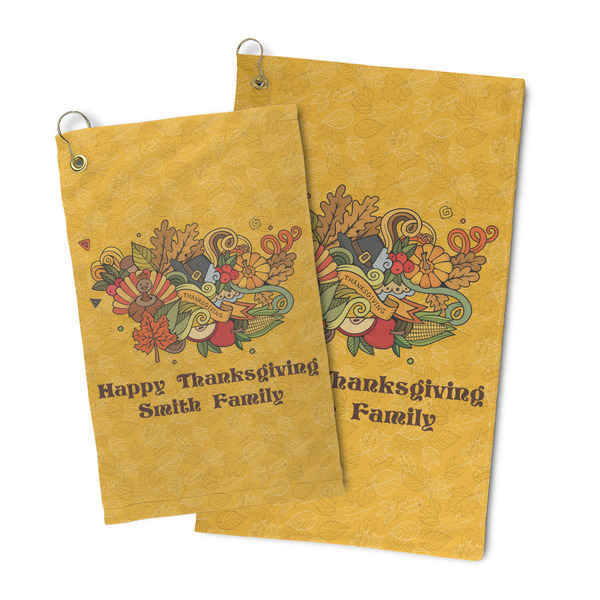 Happy Thanksgiving Microfiber Golf Towel - PARENT/MAIN
