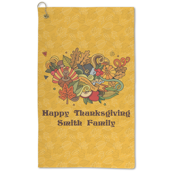 Custom Happy Thanksgiving Microfiber Golf Towel - Large (Personalized)