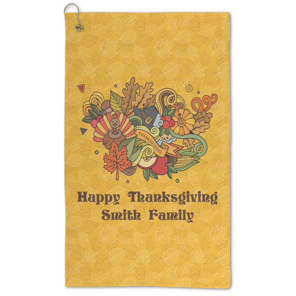 Custom Happy Thanksgiving Microfiber Golf Towel (Personalized)