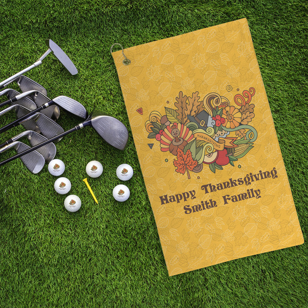 Happy Thanksgiving Microfiber Golf Towels - LIFESTYLE