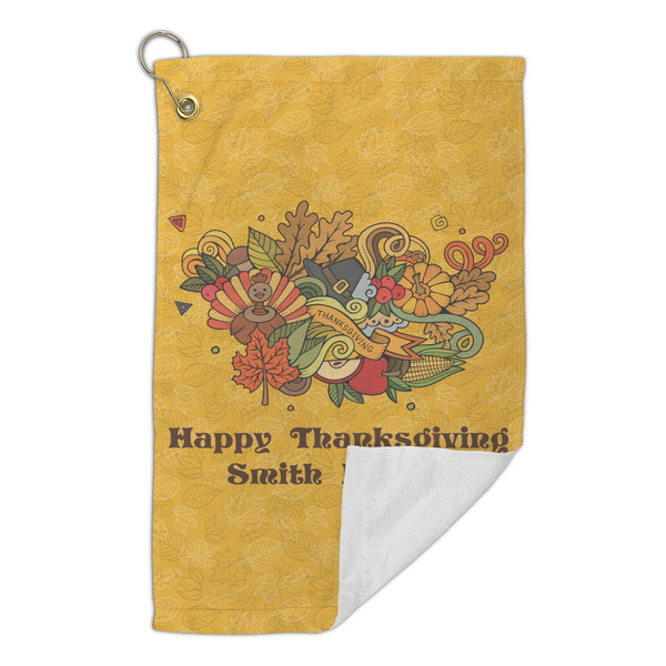 Happy Thanksgiving Microfiber Golf Towels Small - FRONT FOLDED