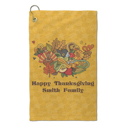 Happy Thanksgiving Microfiber Golf Towel - Small (Personalized)