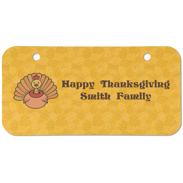 Happy Thanksgiving Mini Bicycle License Plate - Two Holes