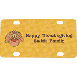 Happy Thanksgiving Mini / Bicycle License Plate (4 Holes) (Personalized)