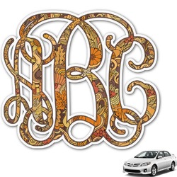 Happy Thanksgiving Monogram Car Decal (Personalized)