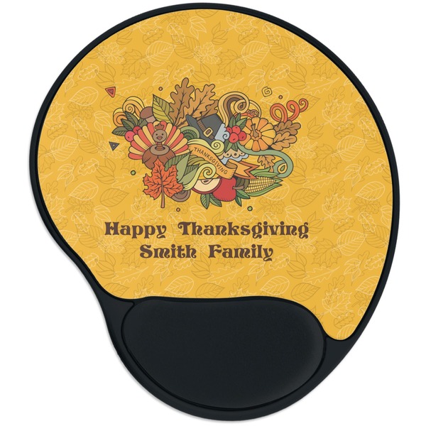 Custom Happy Thanksgiving Mouse Pad with Wrist Support
