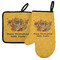 Happy Thanksgiving Left Oven Mitt & Pot Holder Set w/ Name or Text