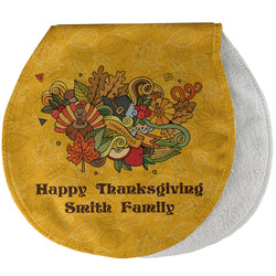 Happy Thanksgiving Burp Pad - Velour w/ Name or Text