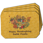Happy Thanksgiving Dining Table Mat - Octagon w/ Name or Text