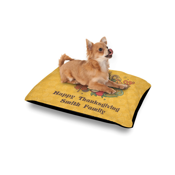 Happy Thanksgiving Outdoor Dog Beds - Small - IN CONTEXT