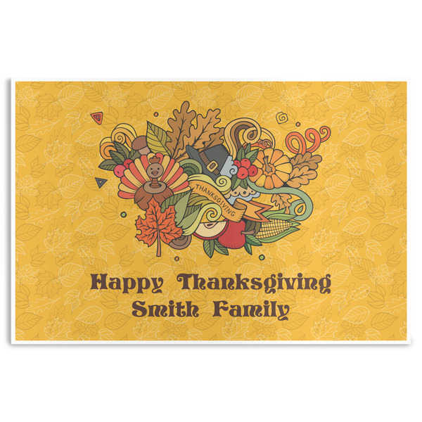 Custom Happy Thanksgiving Disposable Paper Placemats (Personalized)