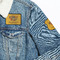 Happy Thanksgiving Patches Lifestyle Jean Jacket Detail