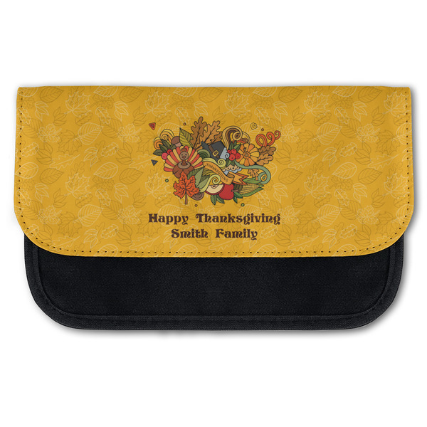 Custom Happy Thanksgiving Canvas Pencil Case w/ Name or Text