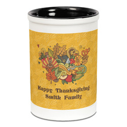 Happy Thanksgiving Ceramic Pencil Holders - Black