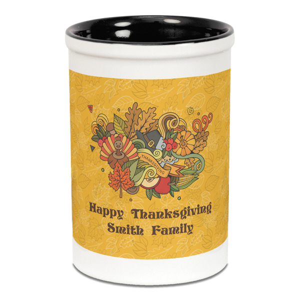 Happy Thanksgiving Pencil Holder - Black