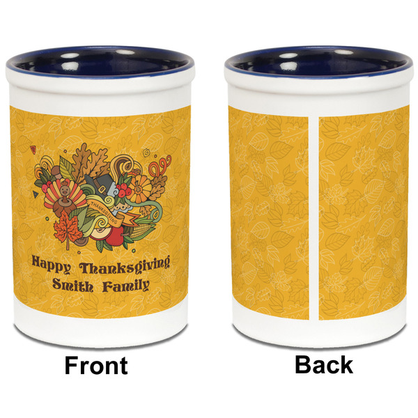 Happy Thanksgiving Pencil Holder - Blue - approval
