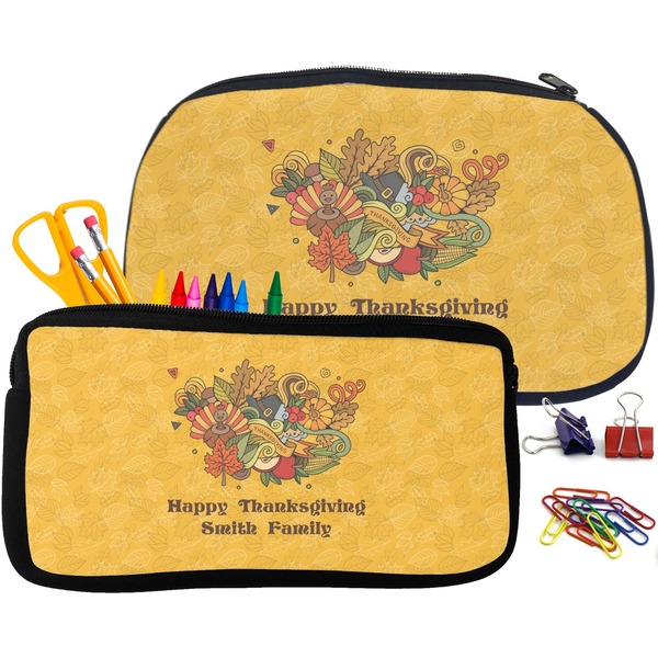 Happy Thanksgiving Pencil / School Supplies Bags Small and Medium