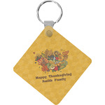 Happy Thanksgiving Diamond Plastic Keychain w/ Name or Text