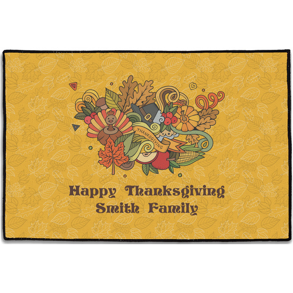 Happy Thanksgiving Personalized Door Mat - 36x24 (APPROVAL)