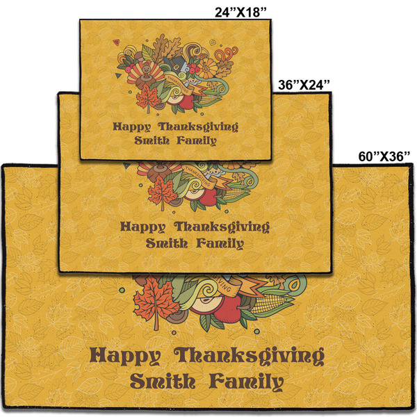 Happy Thanksgiving Personalized Door Mat - Group Parent IMF