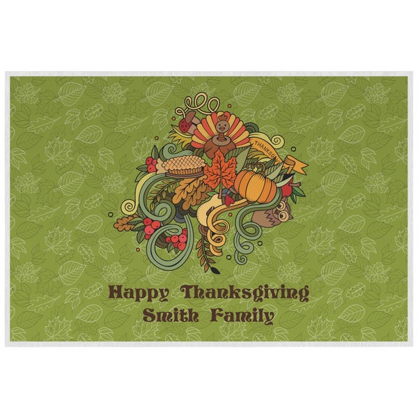 Happy Thanksgiving Personalized Placemat (Back)