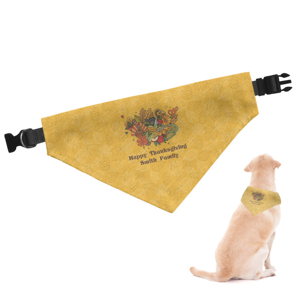 Custom Happy Thanksgiving Dog Bandana - XLarge (Personalized)