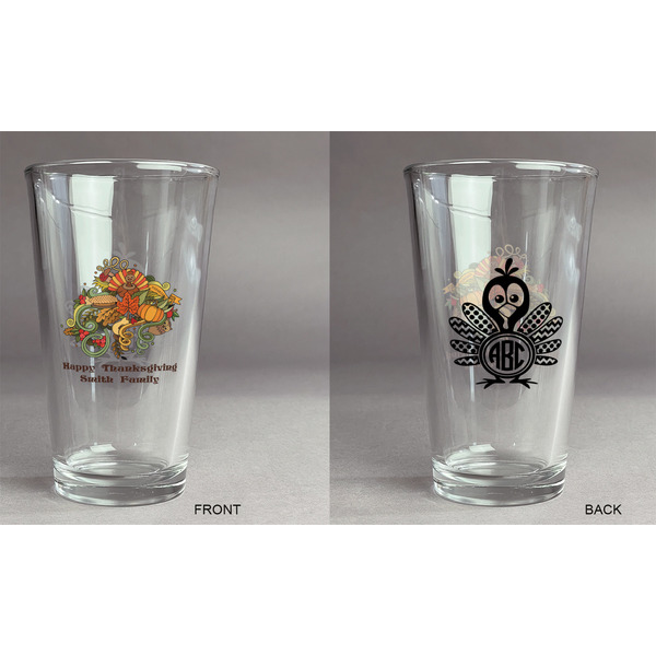 Happy Thanksgiving Pint Glass - Two Content - Approval