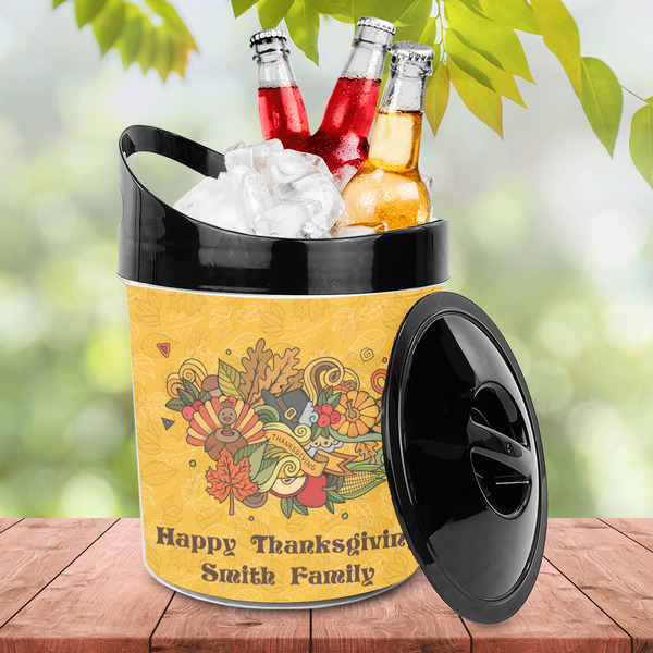 Happy Thanksgiving Plastic Ice Bucket - LIFESTYLE