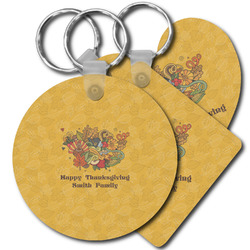 Happy Thanksgiving Plastic Keychain (Personalized)