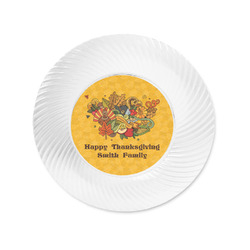 Happy Thanksgiving Plastic Party Appetizer & Dessert Plates - 6" (Personalized)