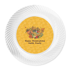 Happy Thanksgiving Plastic Party Dinner Plates - 10" (Personalized)
