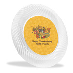 Happy Thanksgiving Plastic Party Dinner Plates - 10" (Personalized)