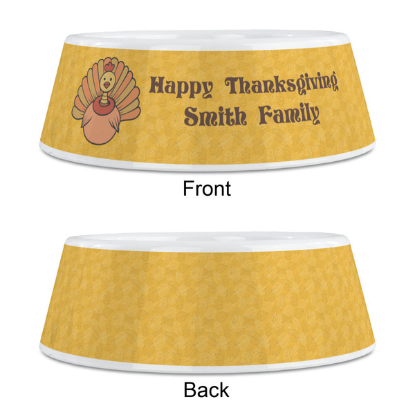 Happy Thanksgiving Plastic Pet Bowls - Medium - APPROVAL