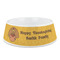 Happy Thanksgiving Plastic Dog Bowl - Medium (Personalized)