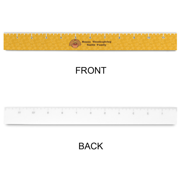 Happy Thanksgiving Plastic Ruler - 12" - APPROVAL