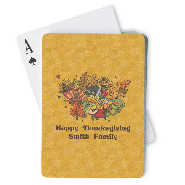Custom Happy Thanksgiving Playing Cards (Personalized)