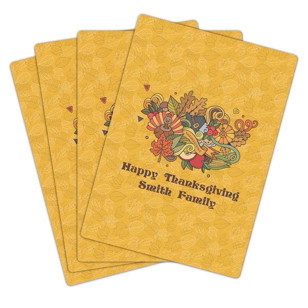 Happy Thanksgiving Playing Cards - Hand Back View